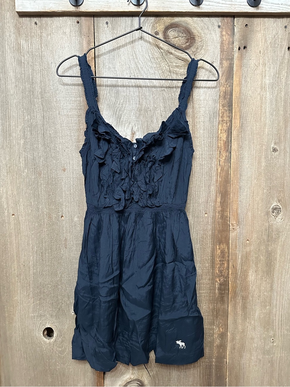 Y2K Abercrombie & Fitch Ruffle Cami Dress in Blue Size Small Women’s